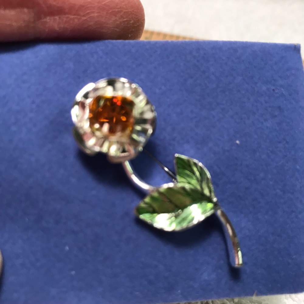 Vintage Avon Birthstone Rose Pin - November